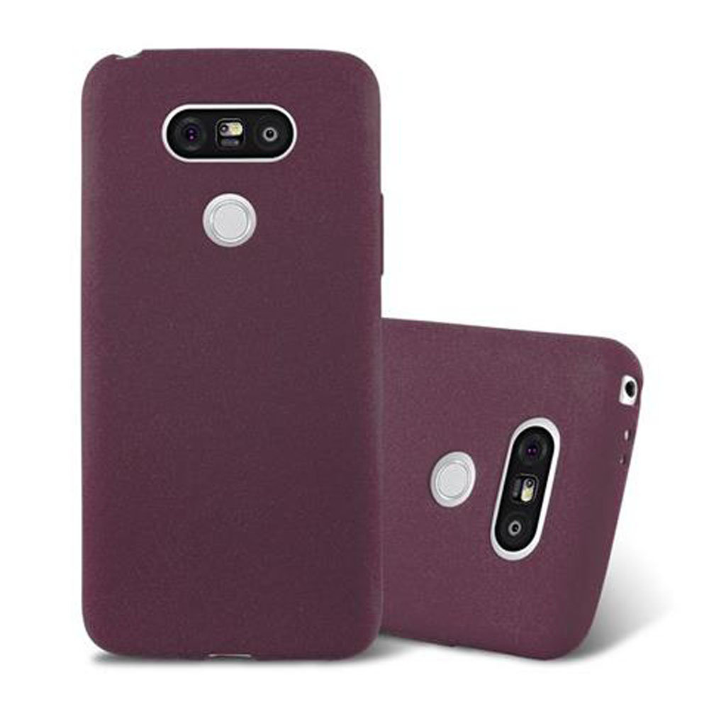 Etui Pokrowiec Do LG G5 Obudowa w FROST BORDEAUX FIOLETOWY TPU Silikon Case Cover Ochronny Plecki Cadorabo