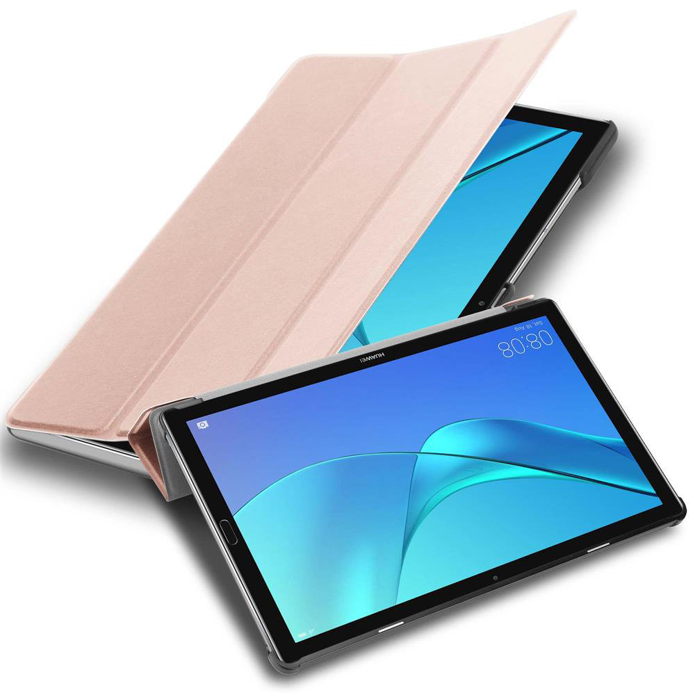Pokrowiec Do Huawei MediaPad M5 LITE 10 (10.1 cala) Etui w RÓŻOWE ZŁOTO PASTELOWE Obudowa Case Cover Portfel Ochronny Cadorabo