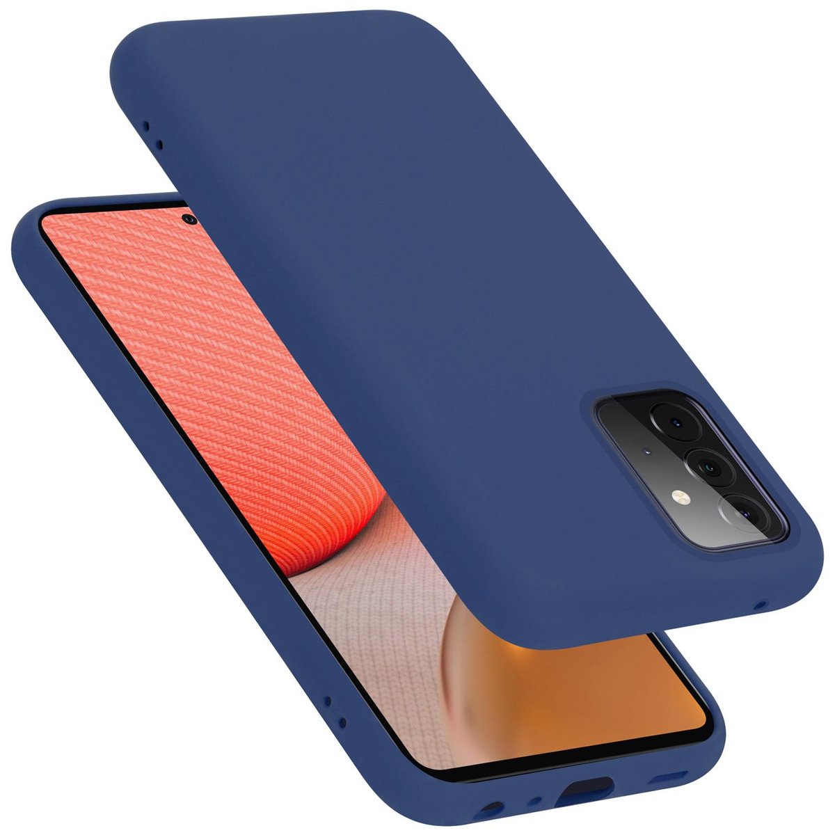 Pokrowiec Do Samsung Galaxy A72 4G / 5G Etui w LIQUID NIEBIESKI TPU Silikon Case Cover Obudowa Ochronny Cadorabo