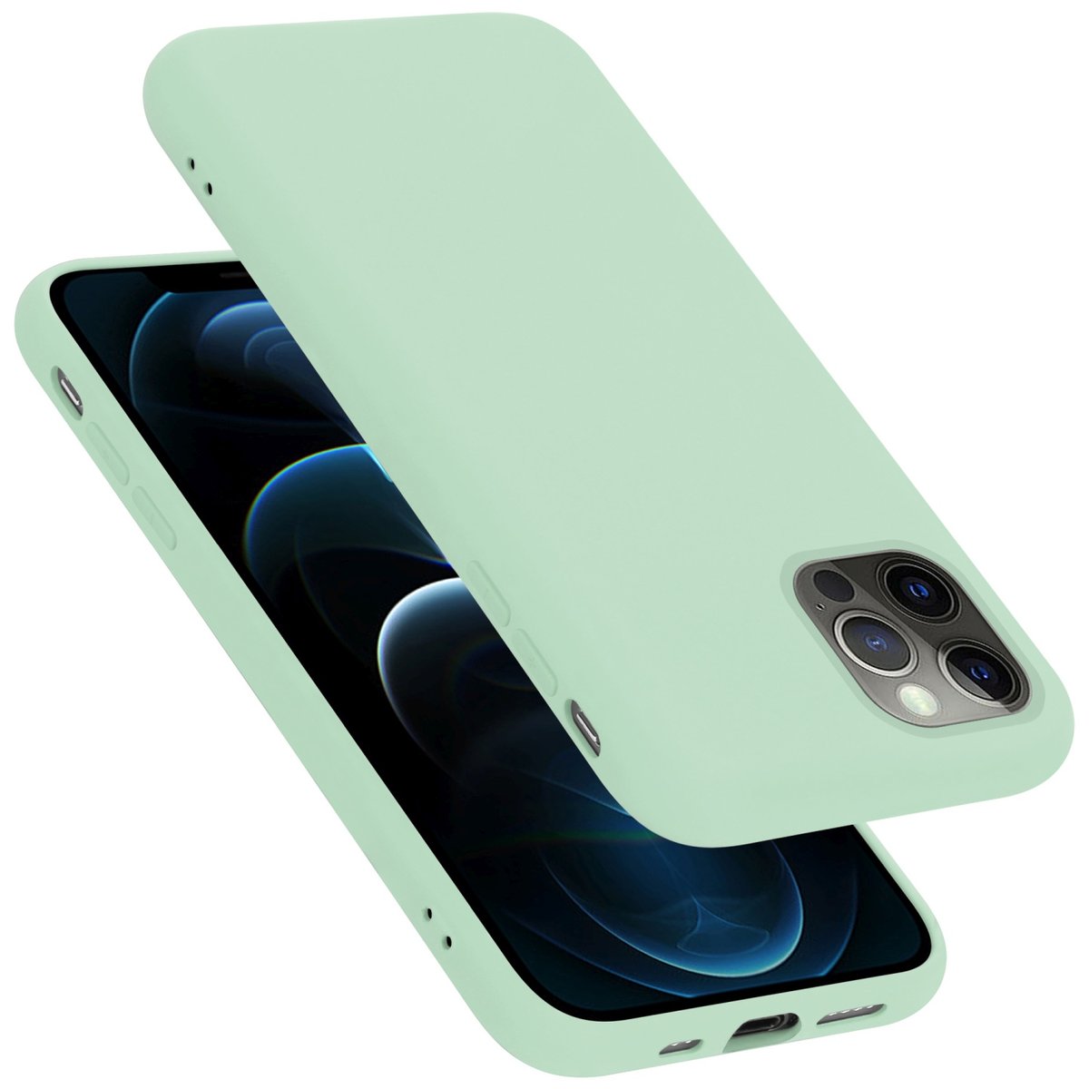 Pokrowiec Do Apple iPhone 13 Etui w LIQUID JASNO ZIELONY TPU Silikon Case Cover Obudowa Ochronny Cadorabo