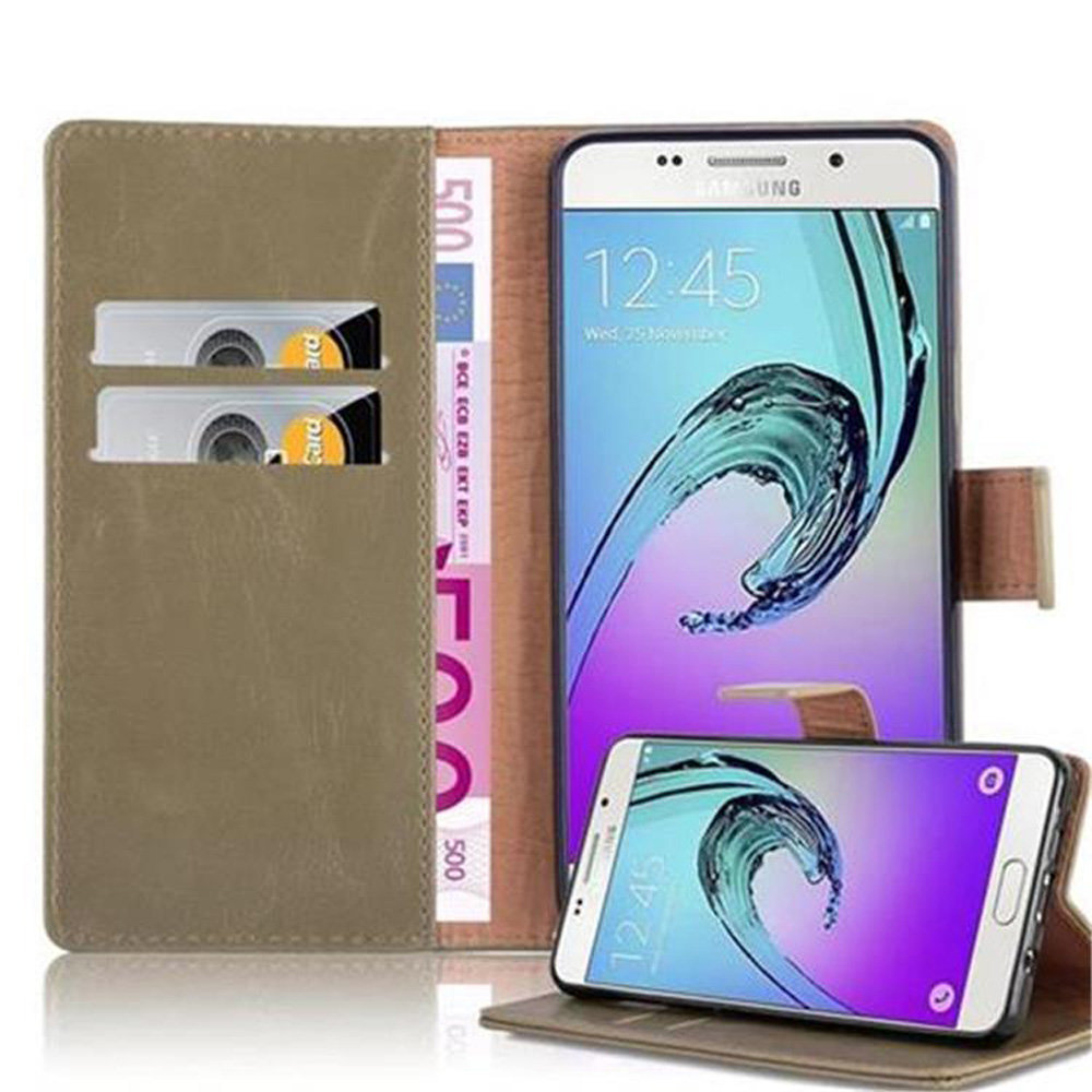 Cadorabo cador Abo  Luxury Book Style etui do Samsung Galaxy A5 (6) (model 2016)  Case Cover pokrowiec ochronny etui z funkcją stojaka i kieszeń na kartę DE-106897