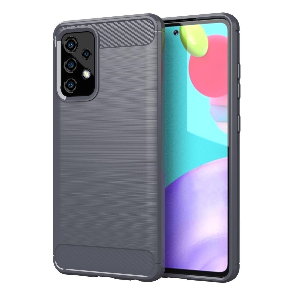 Pokrowiec Etui Do Samsung Galaxy A72 4G / 5G w BRUSHED SZARY Pokrowiec Ochronny Obudowa Case Cover Cadorabo