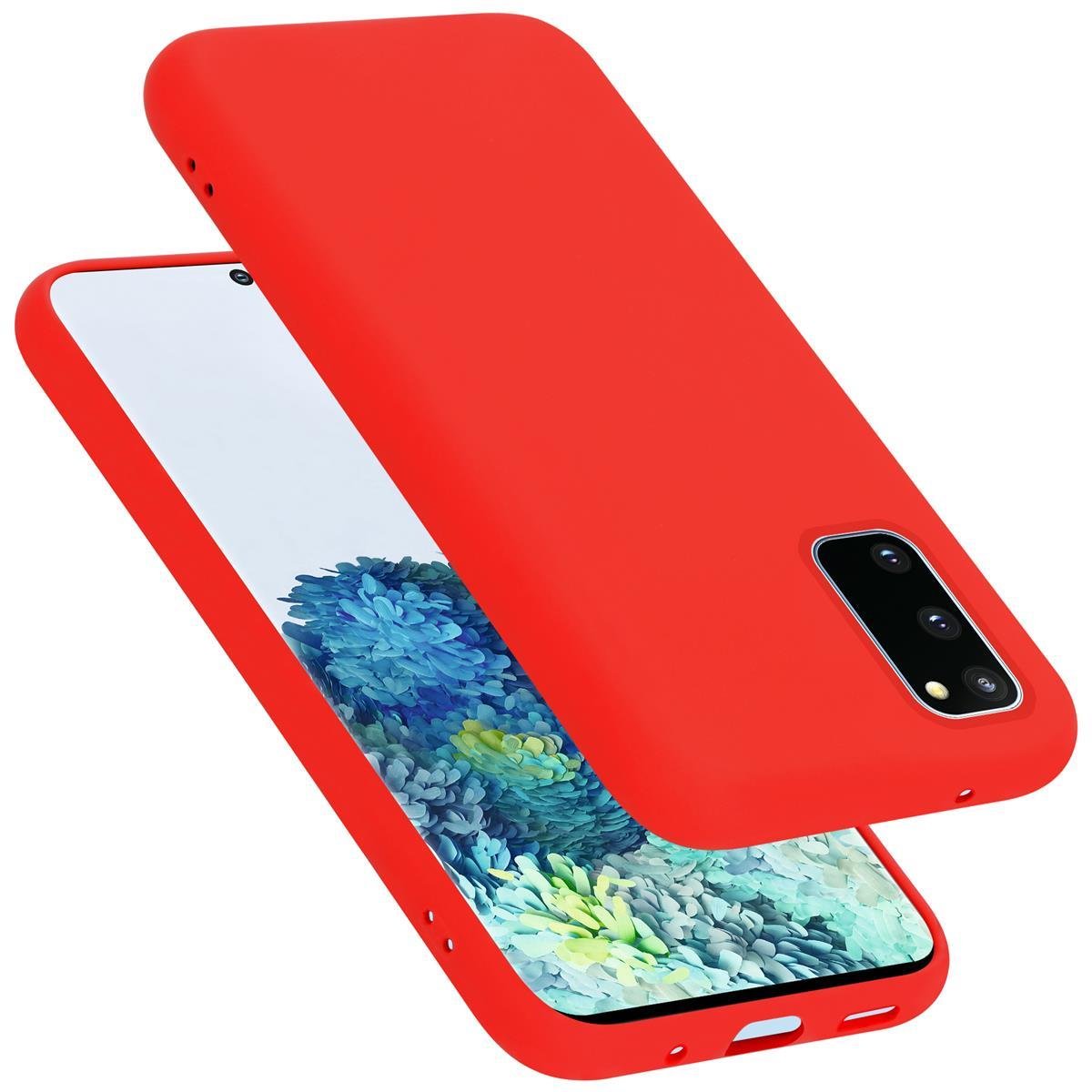 Pokrowiec Do Samsung Galaxy S20 FE Etui w LIQUID CZERWONY TPU Silikon Case Cover Obudowa Ochronny Cadorabo