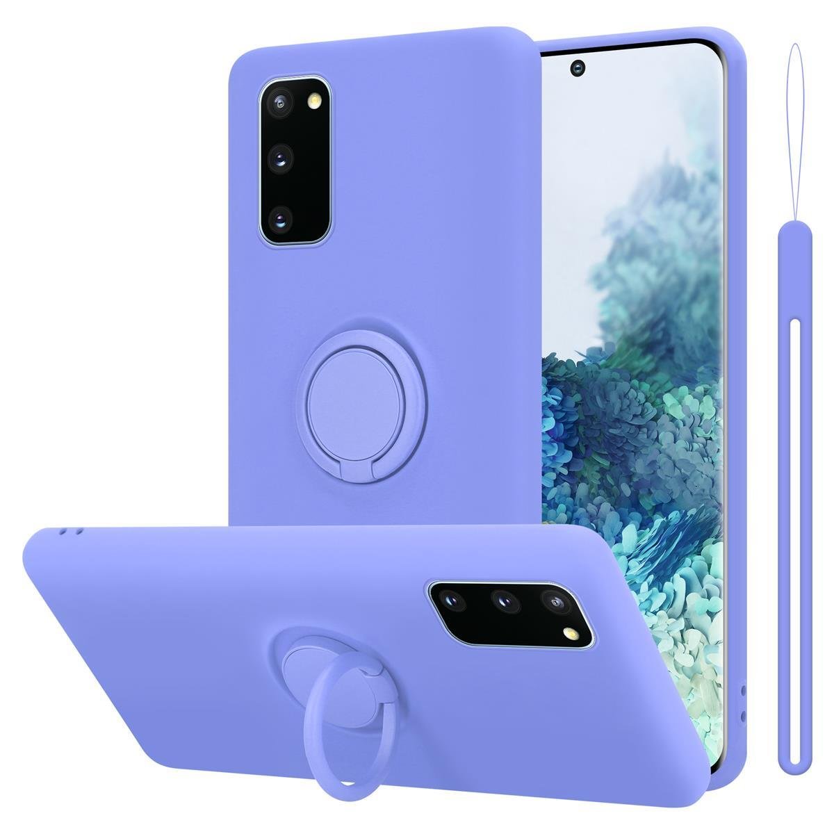 Pokrowiec Do Samsung Galaxy S20 FE w LIQUID JASNY FIOLET Etui TPU Obudowa Ochronny Case Cover Plecki Cadorabo