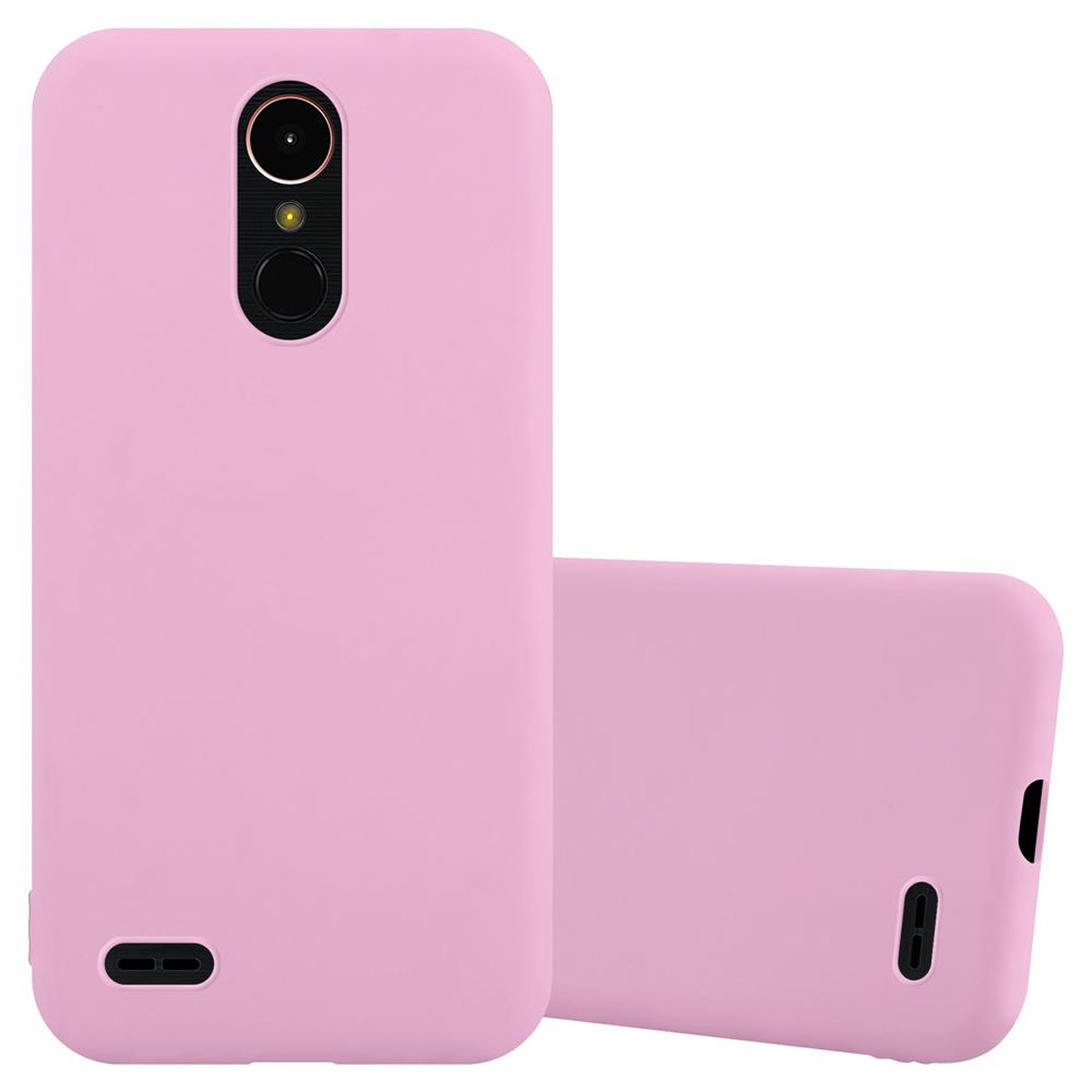 Pokrowiec Do LG K10 2017 Etui w CANDY RÓŻOWY TPU Silikon Obudowa Case Cover Ochronny Plecki Cadorabo