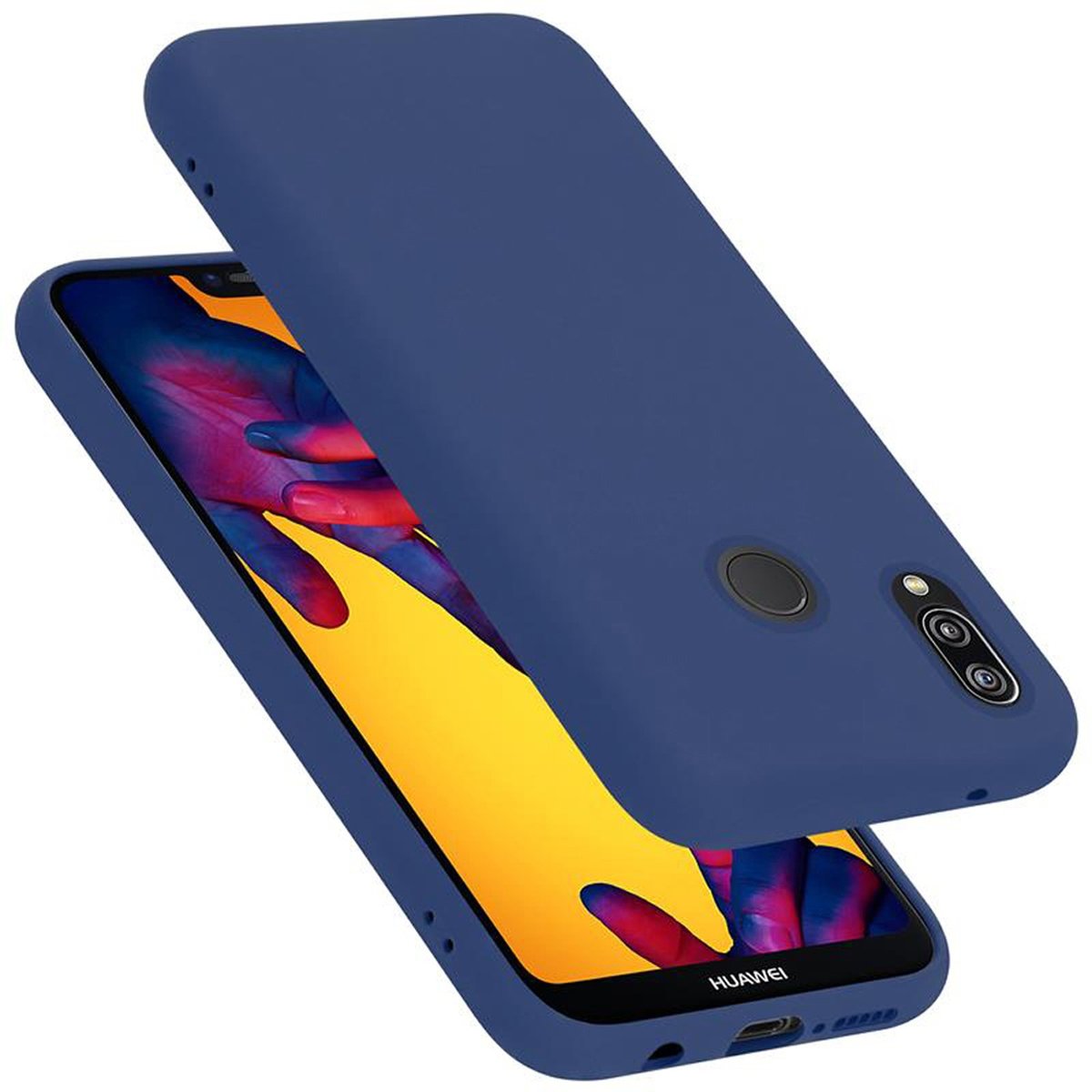 Pokrowiec Do Huawei P20 LITE 2018 / NOVA 3E Etui w LIQUID NIEBIESKI TPU Silikon Case Cover Obudowa Ochronny Cadorabo