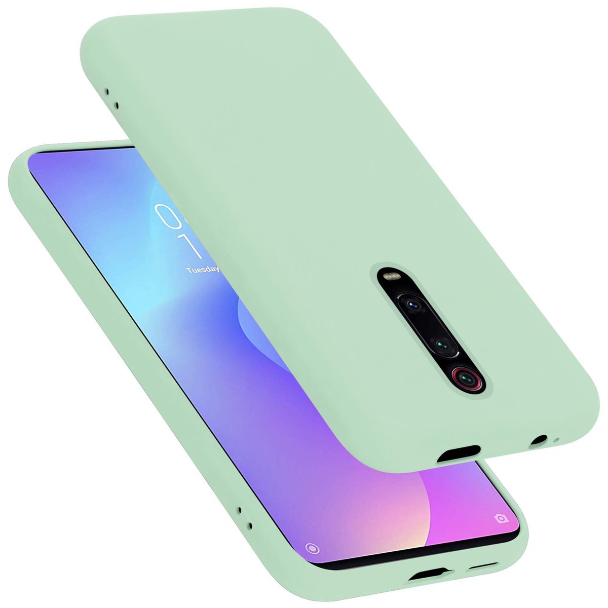 Pokrowiec Do Xiaomi Mi 9T / Mi 9T PRO / RedMi K20 / RedMi K20 PRO Etui w LIQUID JASNO ZIELONY TPU Silikon Case Cover Obudowa Ochronny Cadorabo