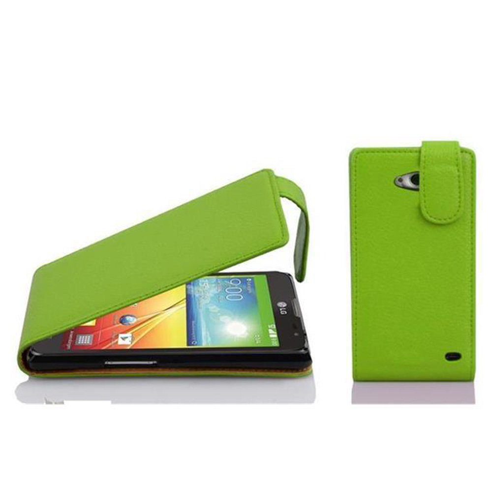 Flip Case Do LG L70 (1. SIM) Pokrowiec w ZIELONE JABŁKO Obudowa Etui Case Cover Ochronny Cadorabo