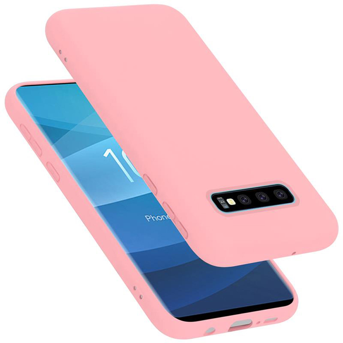 Pokrowiec Do Samsung Galaxy S10 PLUS Etui w LIQUID RÓŻOWY TPU Silikon Case Cover Obudowa Ochronny Cadorabo