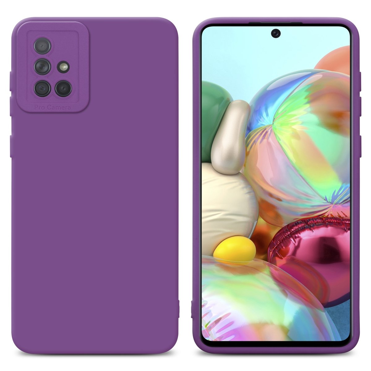 Pokrowiec Etui Do Samsung Galaxy A71 4G w FLUID MATOWY FIOLET TPU Silikonowe Obudowa Ochronny Case Cover Cadorabo