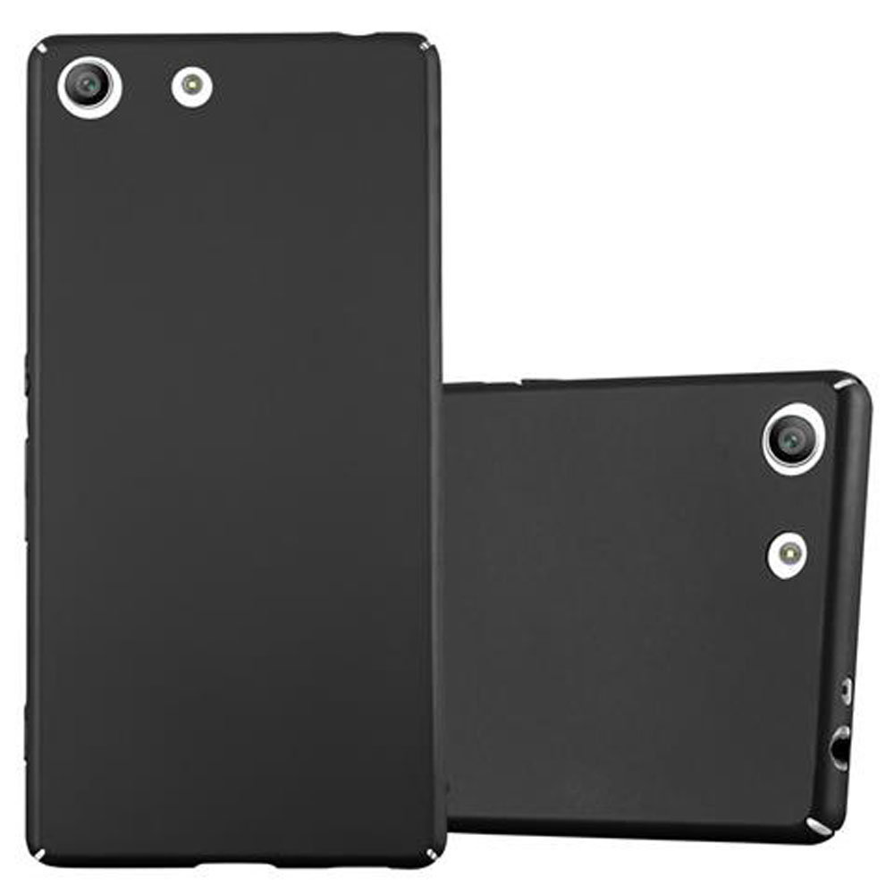 Pokrowiec Do Sony Xperia M5 Etui w METAL CZARNY Hard Case Cover Obudowa Ochronny Cadorabo