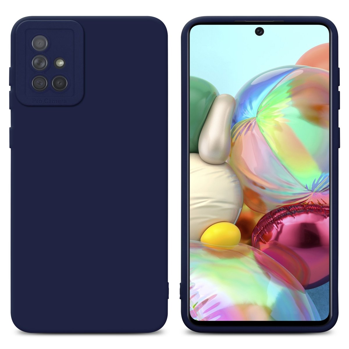 Pokrowiec Etui Do Samsung Galaxy A71 4G w FLUID CIEMNONIEBIESKI TPU Silikonowe Obudowa Ochronny Case Cover Cadorabo