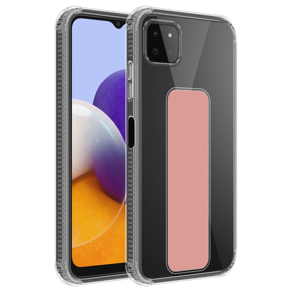 Pokrowiec Do Samsung Galaxy A22 5G w RÓŻOWY Etui z uchwytem Obudowa Case Cover Cadorabo