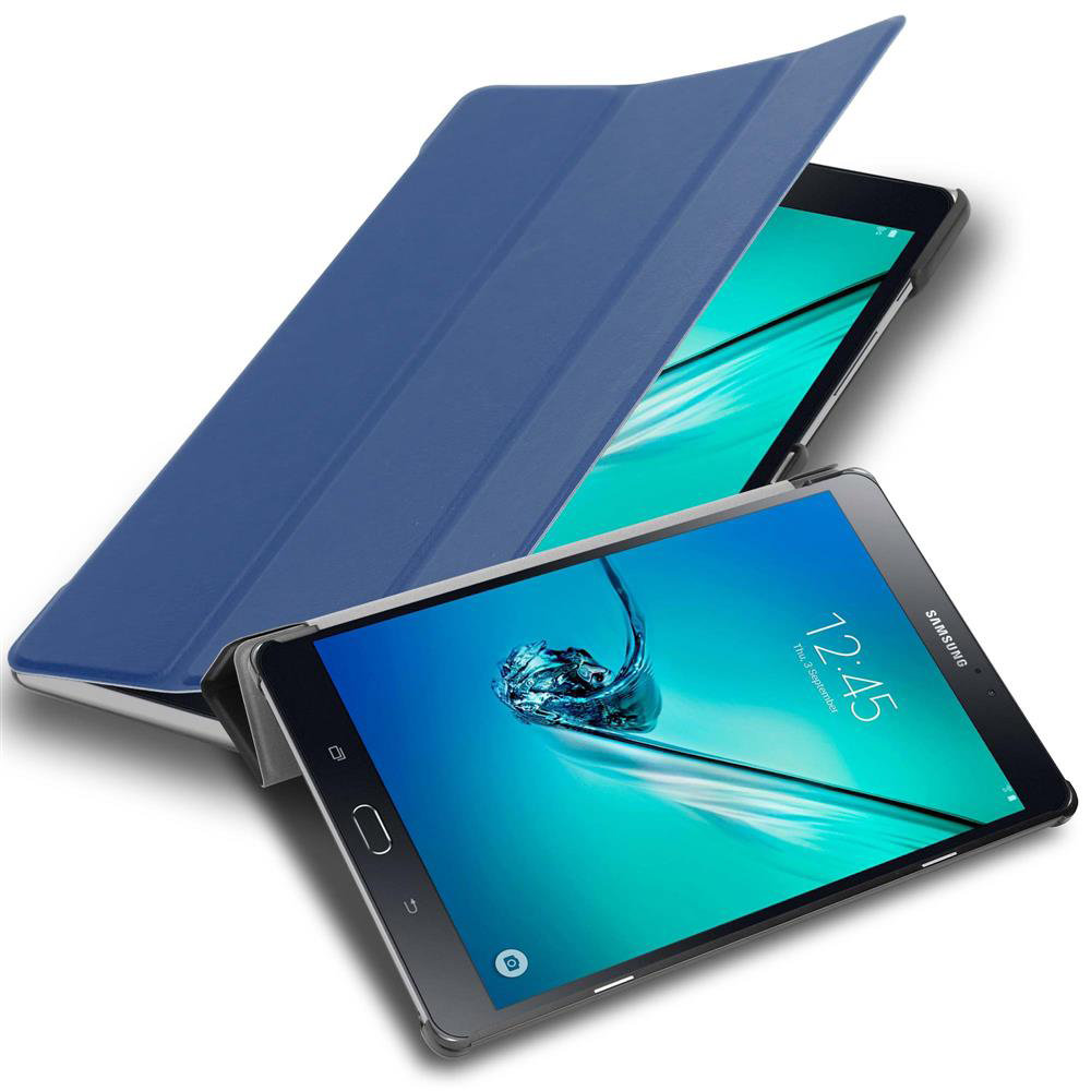 Pokrowiec Do Samsung Galaxy Tab S2 (8 cala) Etui w CIEMNO NIEBIESKI JERSEY Obudowa Case Cover Portfel Ochronny Cadorabo