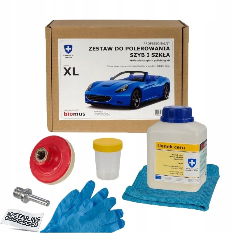 Biomus zestaw do polerowania szyb i szkła XL