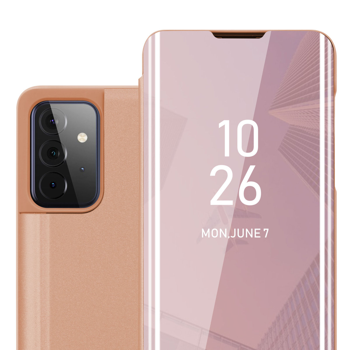 Pokrowiec Do Samsung Galaxy A72 4G / 5G w Etui RÓŻOWY KUNZYT  Case Cover Obudowa Ochronny Cadorabo