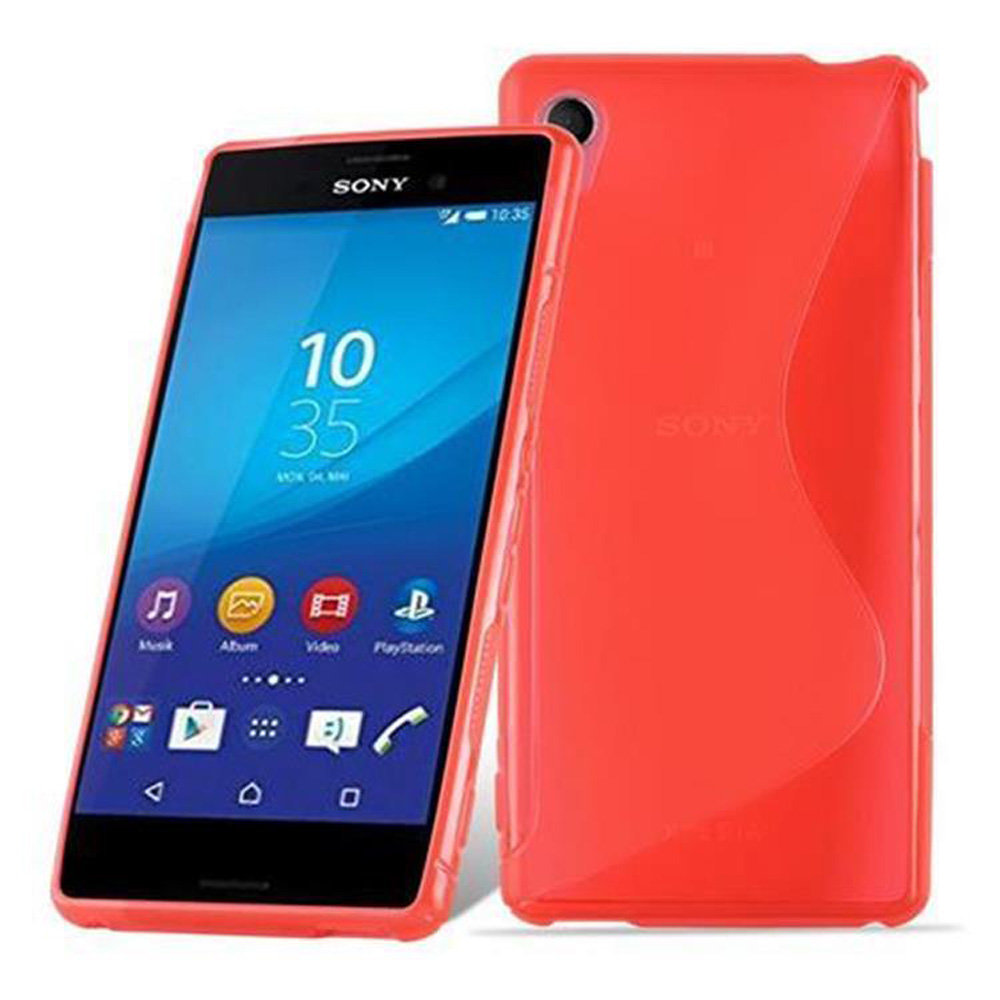 Sony Cadorabo cador Abo TPU silikonowe etui do Xperia M4 Aqua S-LINE Style Case Cover pokrowiec ochronny Bumper, Xperia M4 Aqua DE-105565