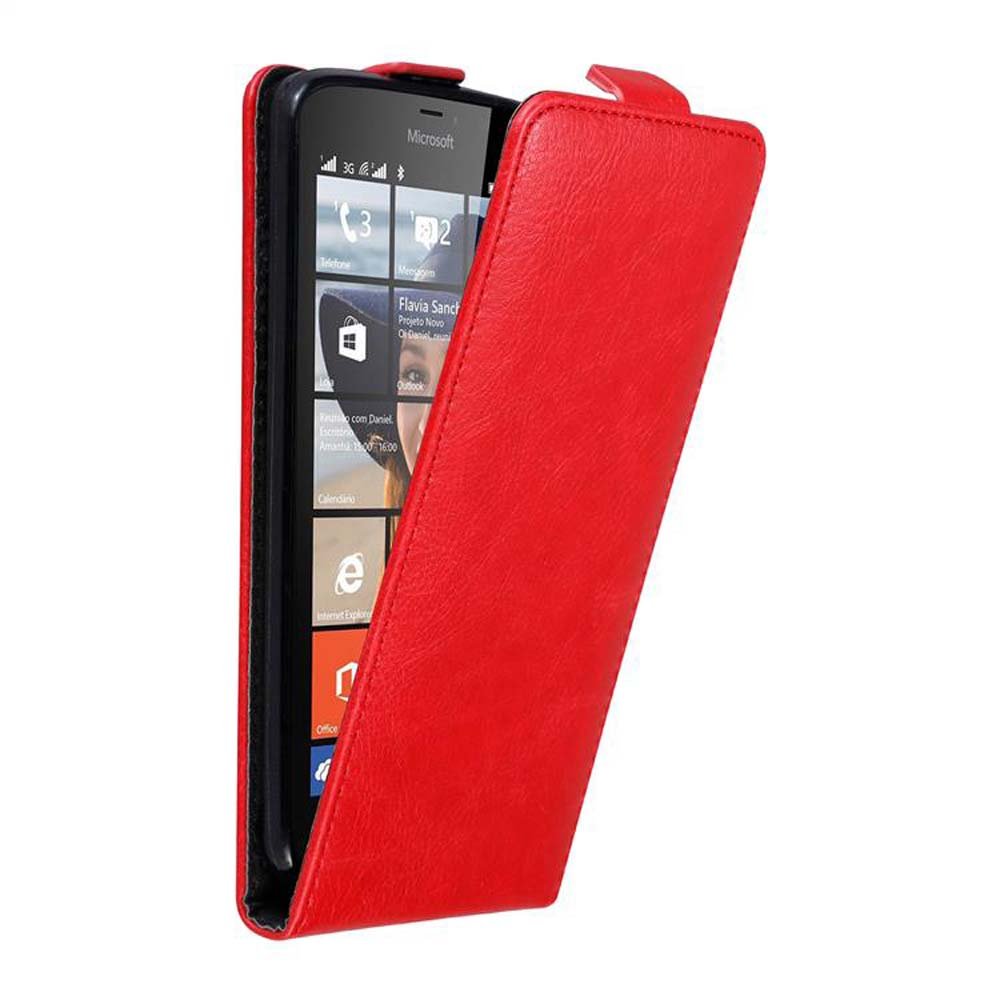 Pokrowiec Do Nokia Lumia 640 w Etui CZERWONE JABŁKO  Flip Case Cover Obudowa Ochronny Cadorabo