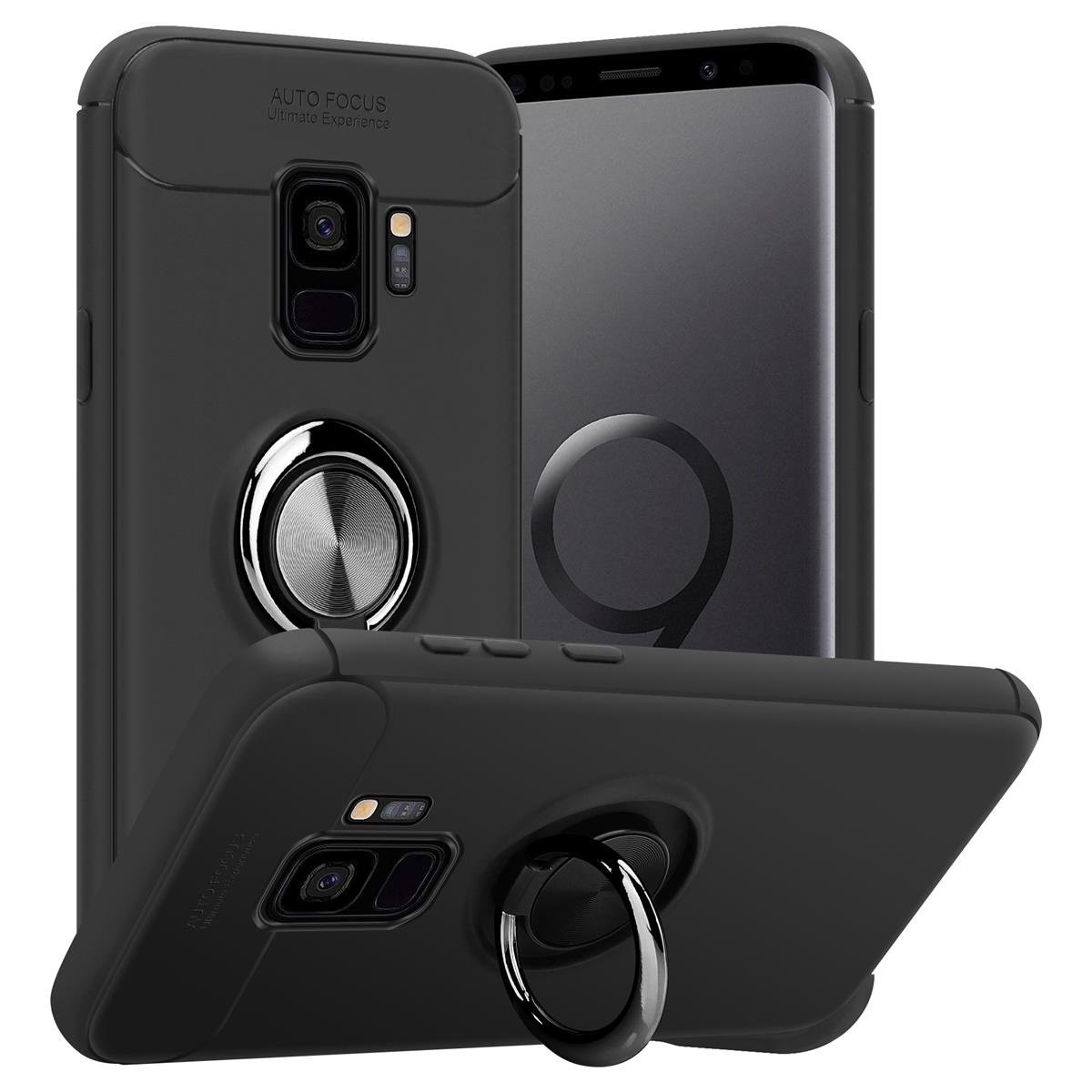 Pokrowiec Do Samsung Galaxy S9 Etui w CZARNO - SZARY TPU Silikon Obudowa Plecki Case Cover Ochronny Cadorabo