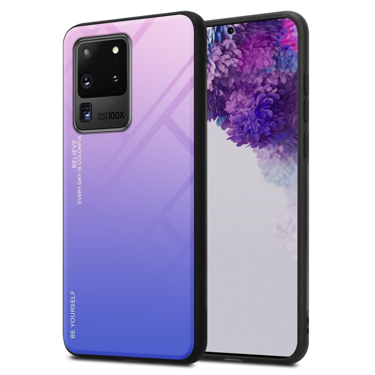 Pokrowiec Do Samsung Galaxy S20 ULTRA Etui w RÓŻOWO - NIEBIESKI TPU Obudowa Case Cover Plecki Ochronny Cadorabo