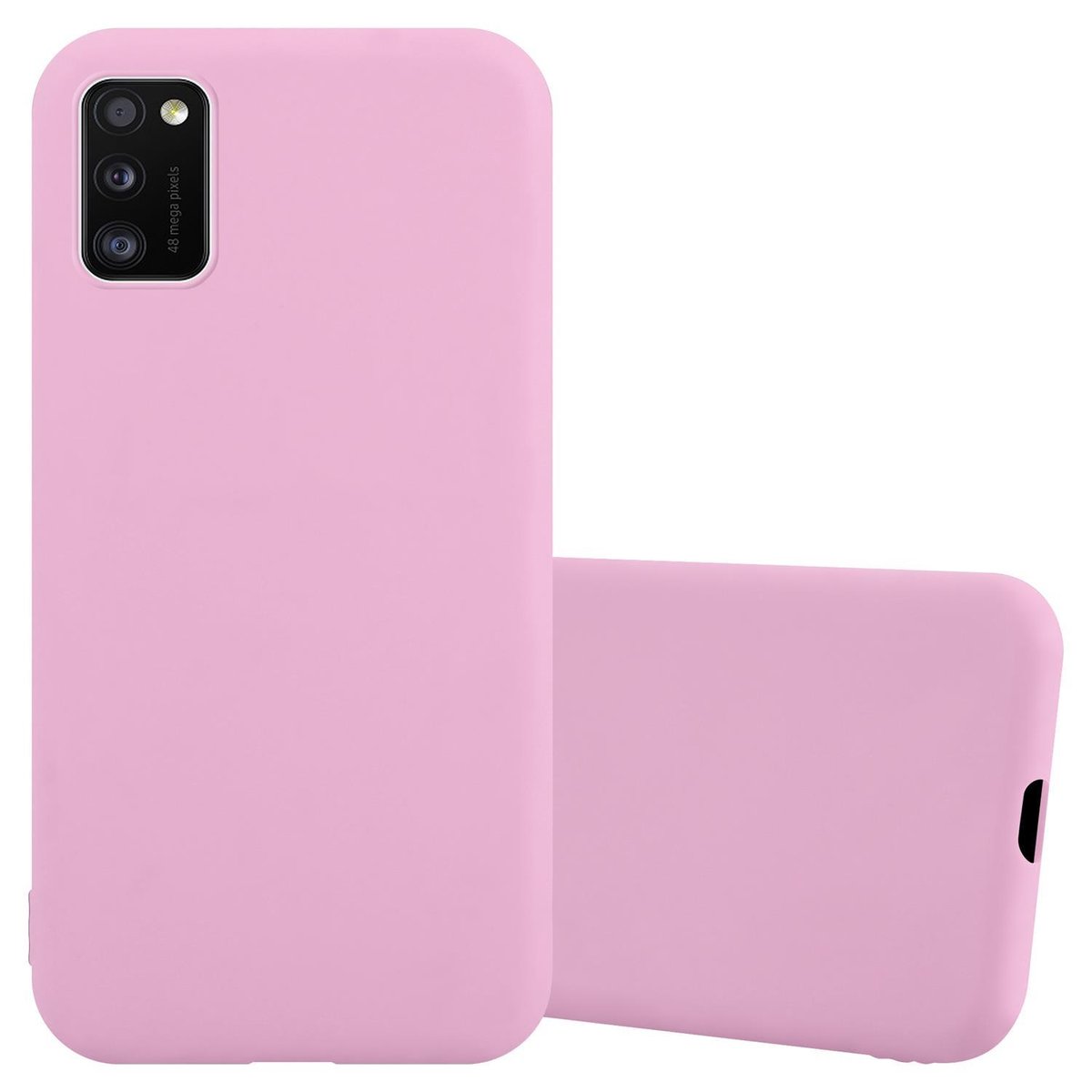 Pokrowiec Do Samsung Galaxy A41 Etui w CANDY RÓŻOWY TPU Silikon Obudowa Case Cover Ochronny Plecki Cadorabo
