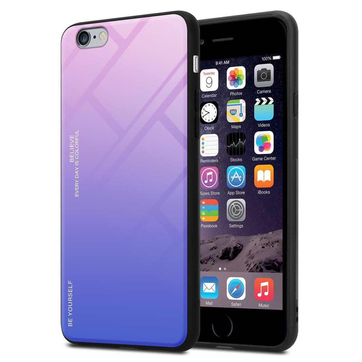 Pokrowiec Do Apple iPhone 6 PLUS / 6S PLUS Etui w RÓŻOWO - NIEBIESKI TPU Obudowa Case Cover Plecki Ochronny Cadorabo