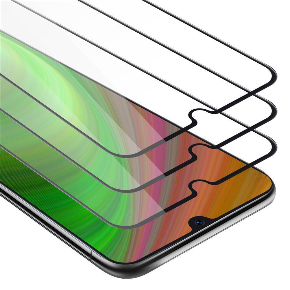 3x Szkło Hartowane Do Samsung Galaxy A40 Folia pancerna Ochronny w PRZEZROCZYSTY Z CZARNYM Tempered Glass Cadorabo