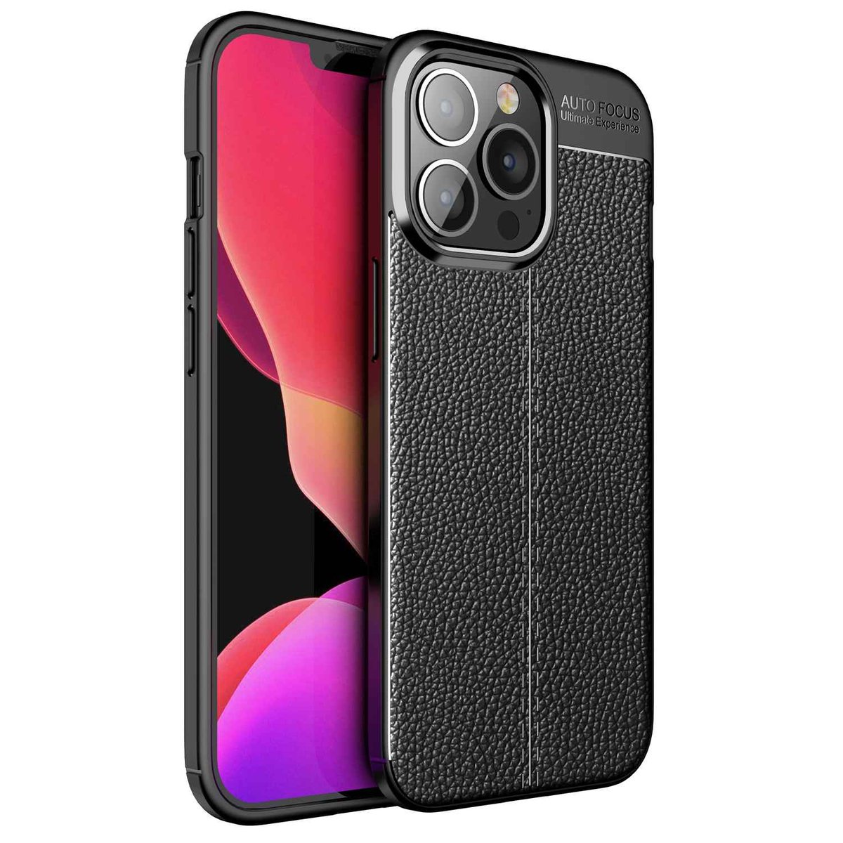 Pokrowiec do Apple iPhone 13 PRO w Głęboka Czerń Etui imitacji skóry Obudowa Ochronny Case Cover Cadorabo