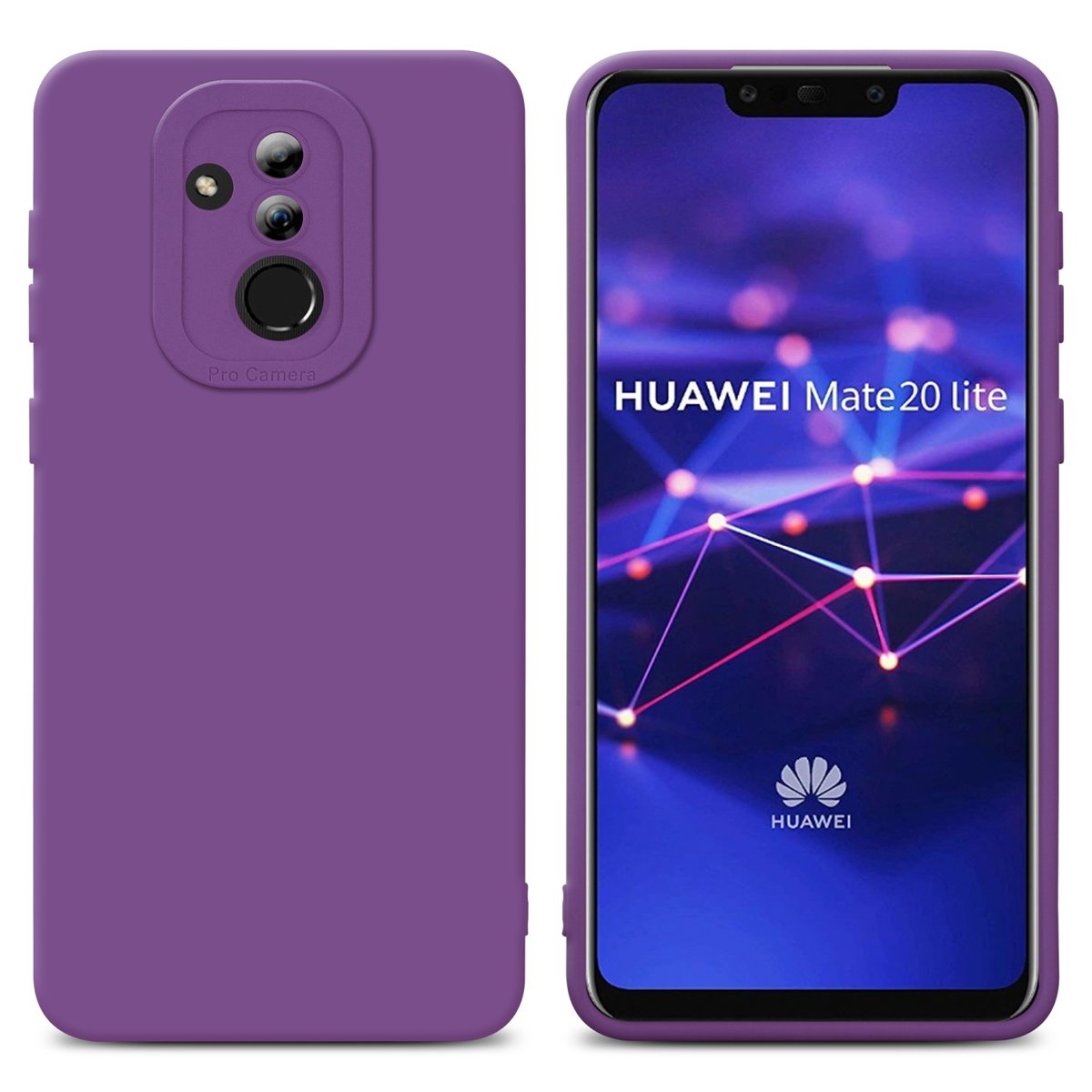 Pokrowiec Etui Do Huawei MATE 20 LITE w FLUID MATOWY FIOLET TPU Silikonowe Obudowa Ochronny Case Cover Cadorabo