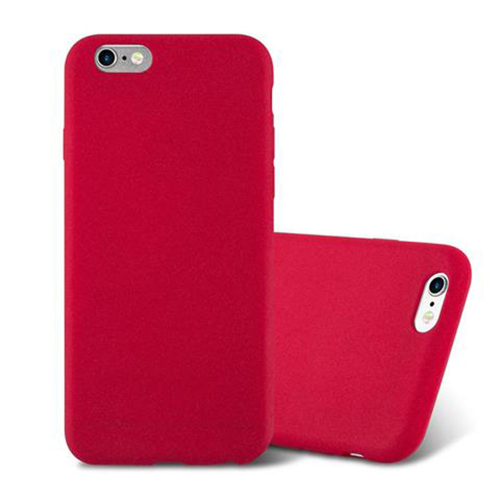 Etui Pokrowiec Do Apple iPhone 6 / 6S Obudowa w FROST CZERWONY TPU Silikon Case Cover Ochronny Plecki Cadorabo
