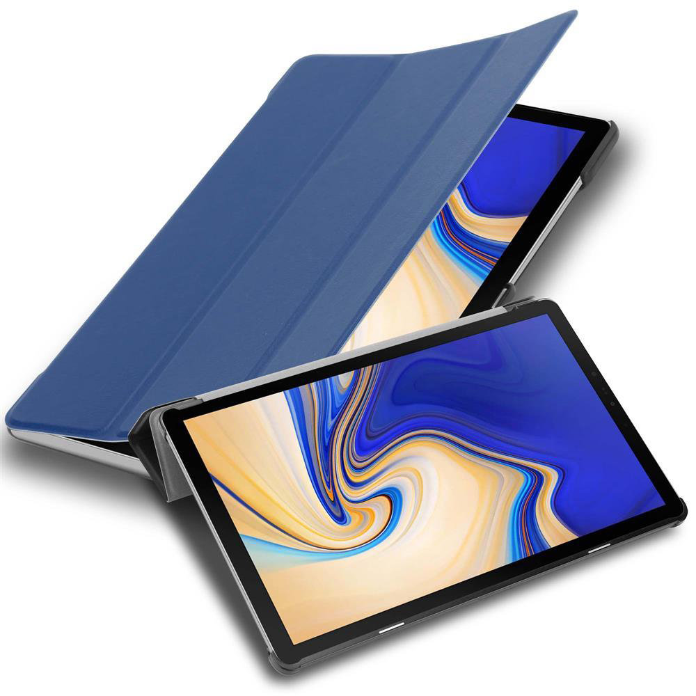 Pokrowiec Do Samsung Galaxy Tab S4 (10.5 cala) Etui w CIEMNO NIEBIESKI JERSEY Obudowa Case Cover Portfel Ochronny Cadorabo