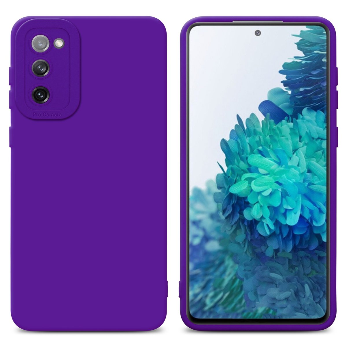 Pokrowiec Etui Do Samsung Galaxy S20 FE w FLUID CIEMNY FIOLET TPU Silikonowe Obudowa Ochronny Case Cover Cadorabo