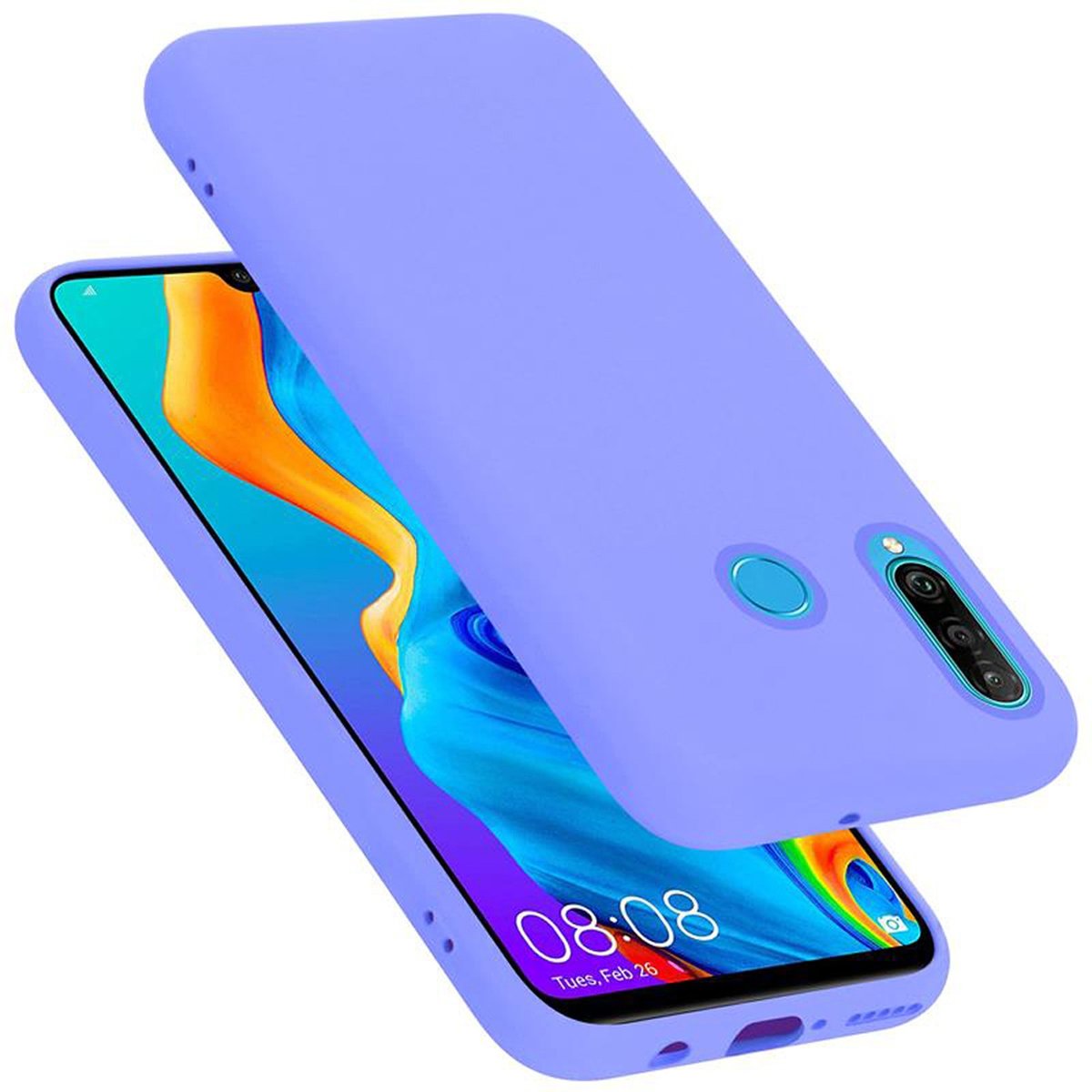 Pokrowiec Do Huawei P30 LITE Etui w LIQUID JASNY FIOLET TPU Silikon Case Cover Obudowa Ochronny Cadorabo