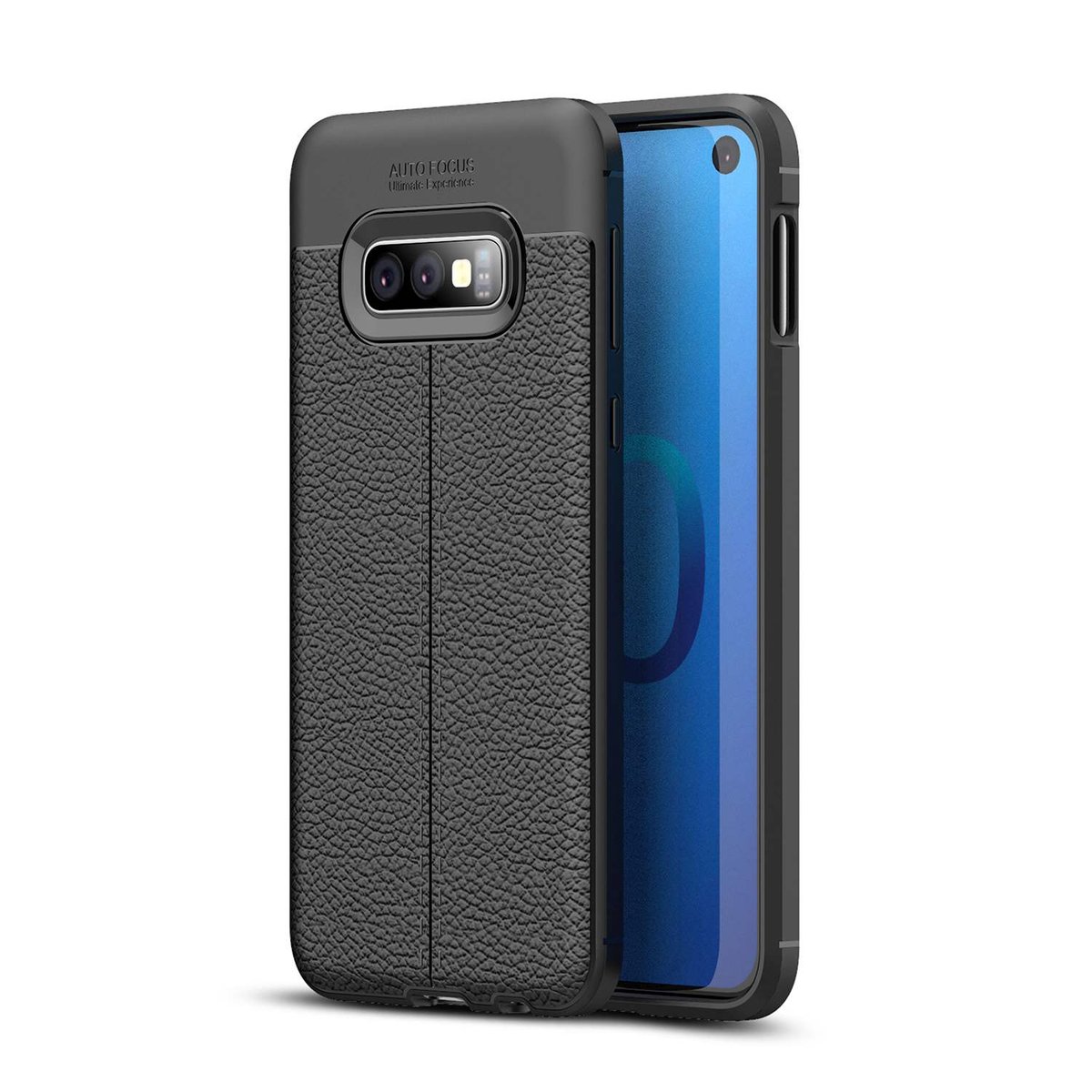 Pokrowiec do Samsung Galaxy S10e w Głęboka Czerń Etui imitacji skóry Obudowa Ochronny Case Cover Cadorabo