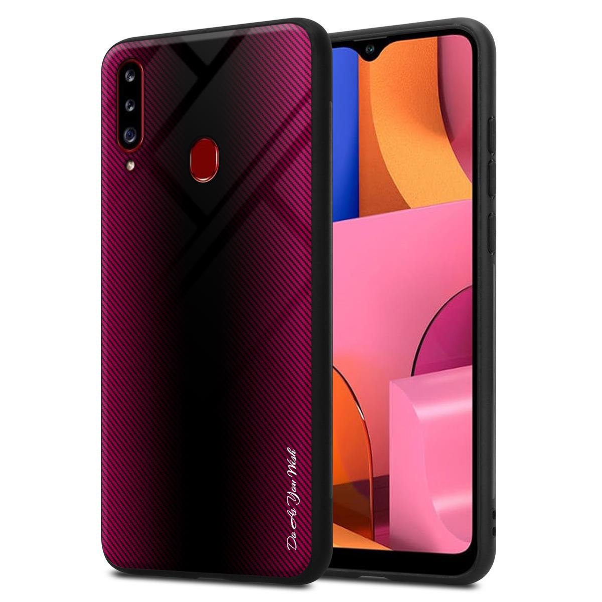 Pokrowiec Do Samsung Galaxy A20s w FIOLETOWO RÓŻOWY TPU Etui Ochronny Case Cover Obduowa Silikon Cadorabo