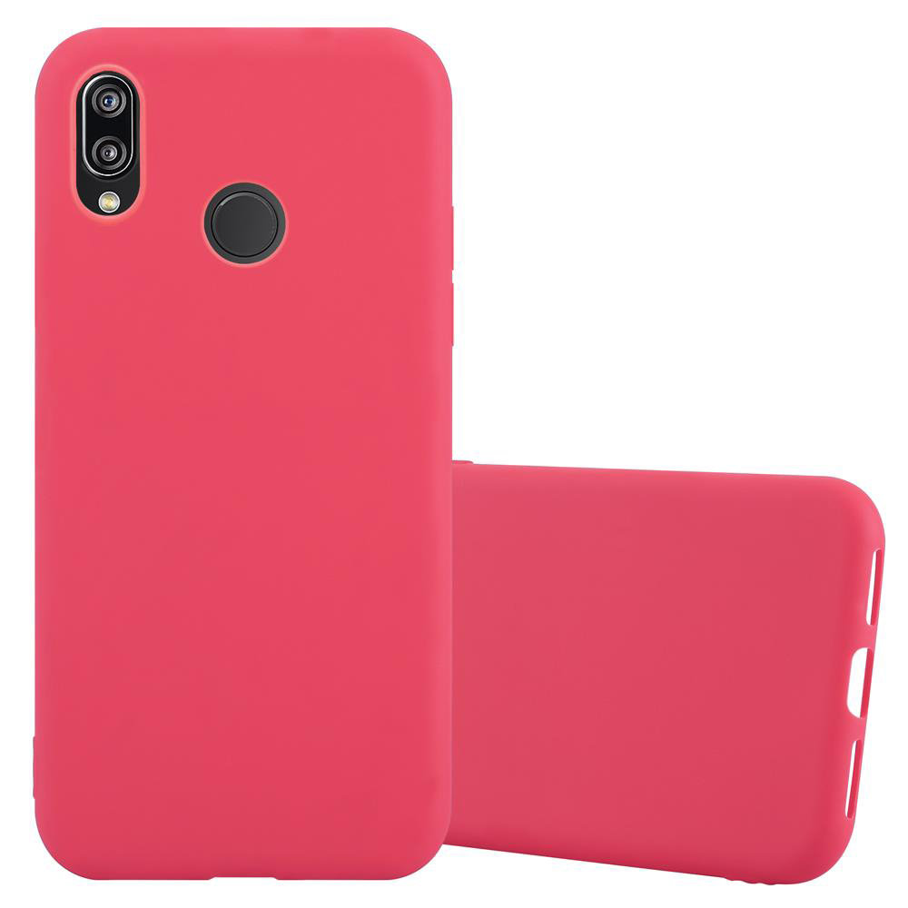 Pokrowiec Do Huawei P20 LITE 2018 / NOVA 3E Etui w CANDY CZERWONY TPU Silikon Obudowa Case Cover Ochronny Plecki Cadorabo