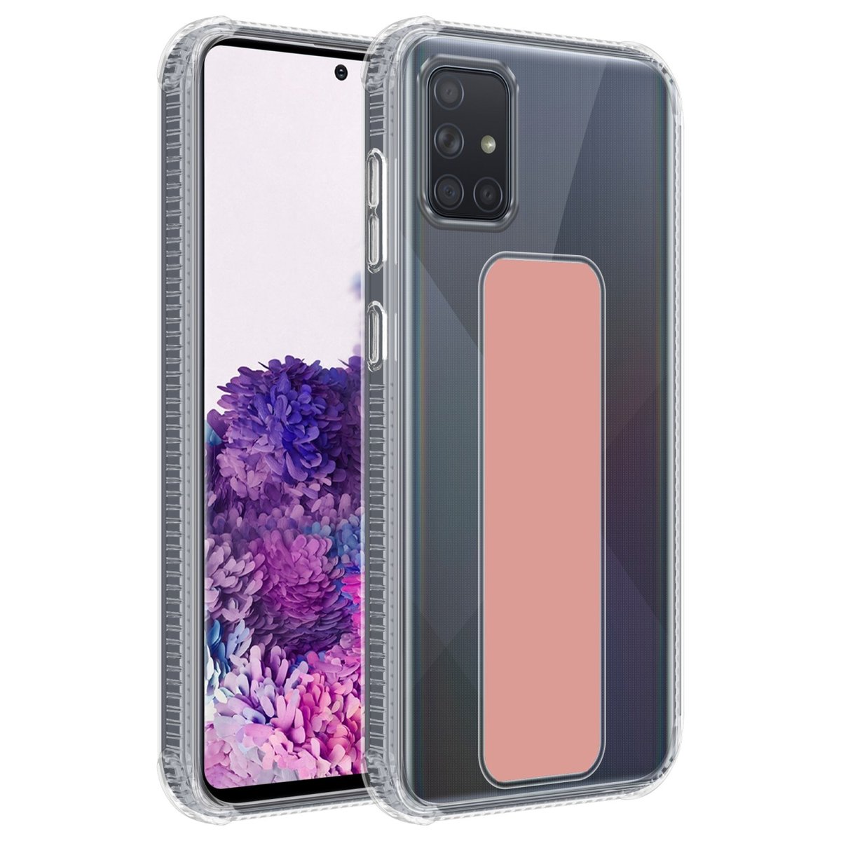 Pokrowiec Do Samsung Galaxy A71 4G w RÓŻOWY Etui z uchwytem Obudowa Case Cover Cadorabo