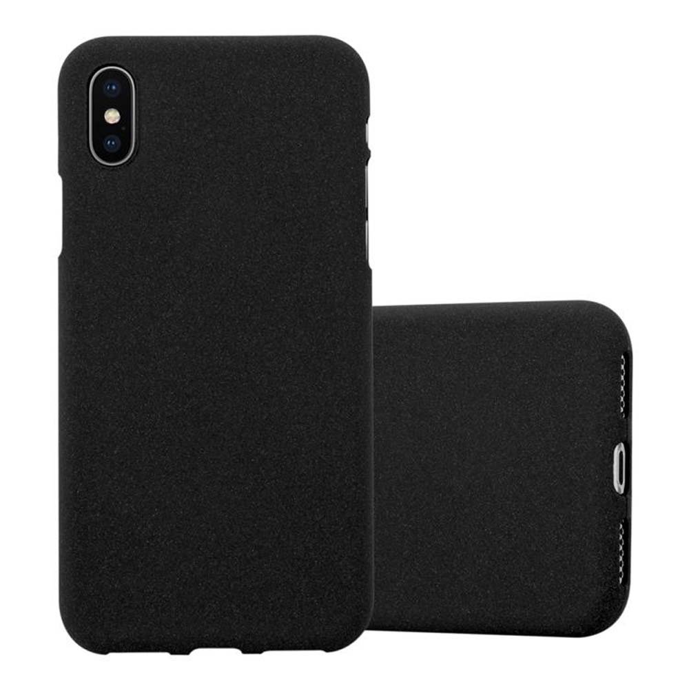 Cadorabo Apple iPhone'a X silikonowe etui firmy cadorabo  Frosted (Maximum Grip) Matte Ultra cienkie Slim wzór TPU etui ochronne  etui na telefon komórkowy Bumper Back Case Cover DE-116194