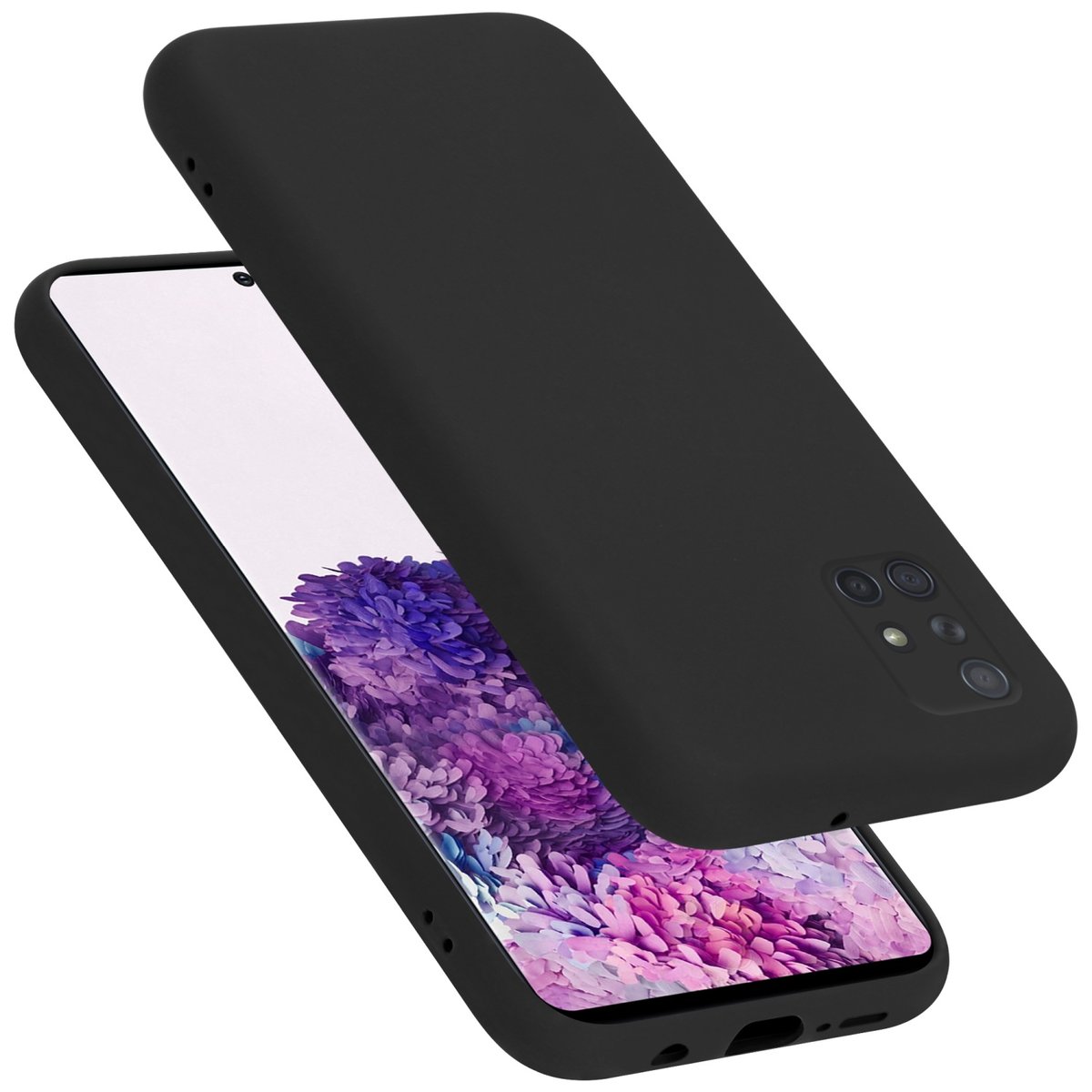 Pokrowiec Do Samsung Galaxy A71 4G Etui w LIQUID CZARNY TPU Silikon Case Cover Obudowa Ochronny Cadorabo