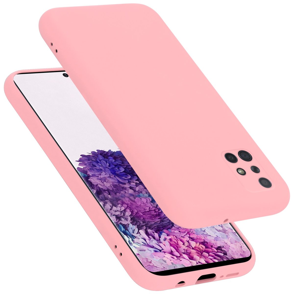 Pokrowiec Do Samsung Galaxy A71 4G Etui w LIQUID RÓŻOWY TPU Silikon Case Cover Obudowa Ochronny Cadorabo