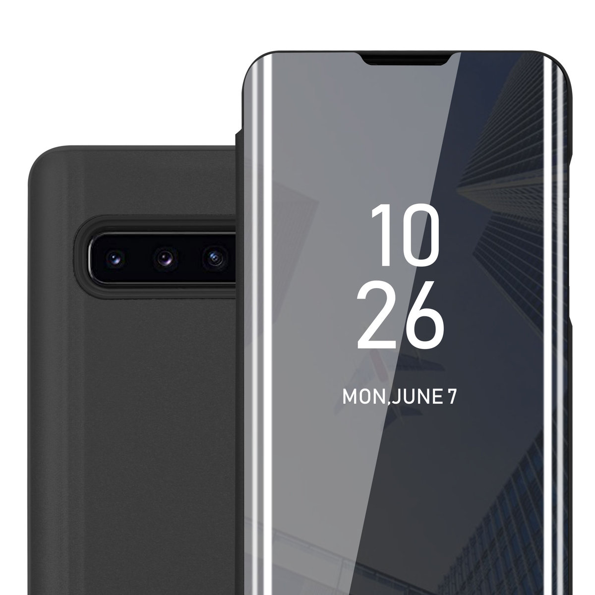Pokrowiec Do Samsung Galaxy S10 4G w Etui CZARNY TURMALIN Case Cover Obudowa Ochronny Cadorabo