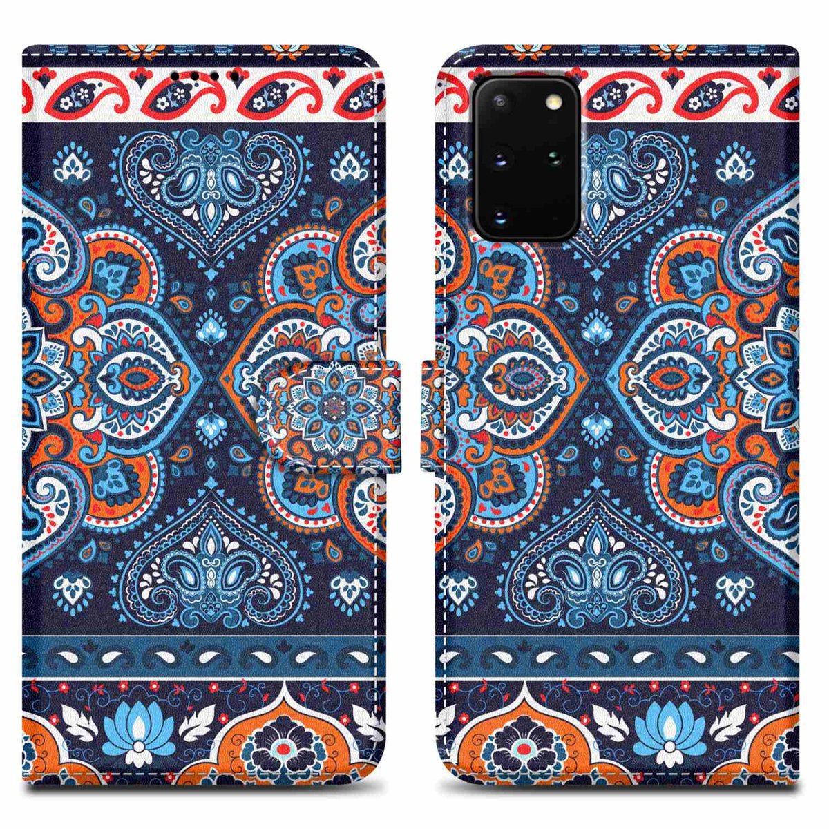 Etui Do Samsung Galaxy S20 PLUS Pokrowiec w Niebieska Mandala No. 1 Etui Case Cover Obudowa Ochronny Cadorabo