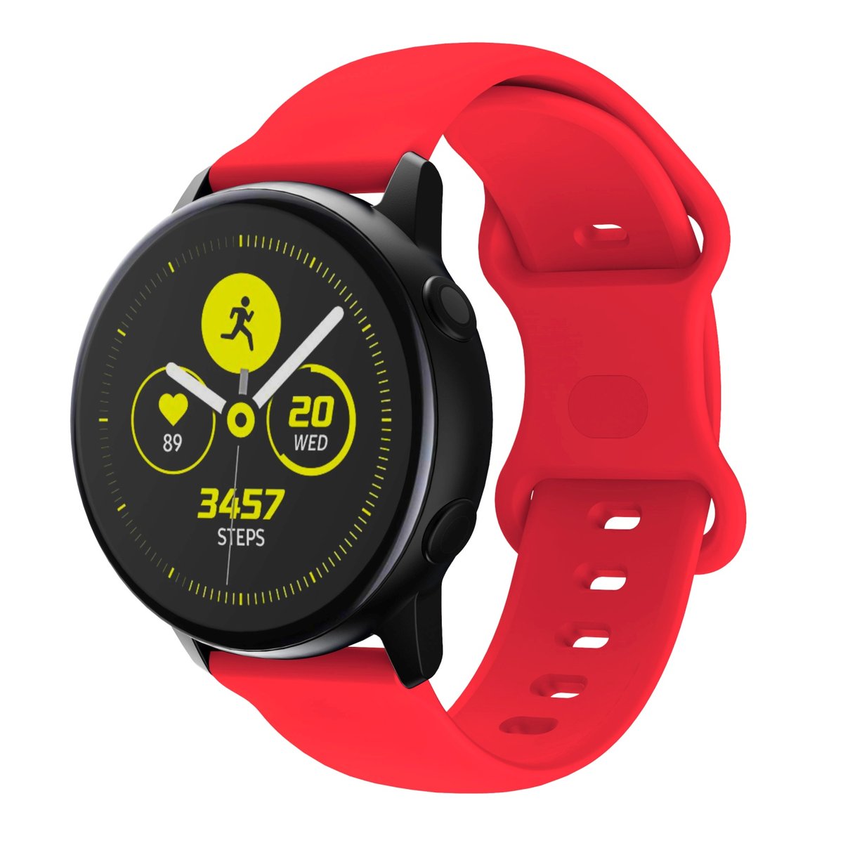 Cadorabo Silikonowa pasek 22mm kompatybilny z Samsung Galaxy Gear S3 / Gear 2 w CZERWONY - Wymienna opaska do Huawei Watch GT do Watch 2 Pro do Ticw..