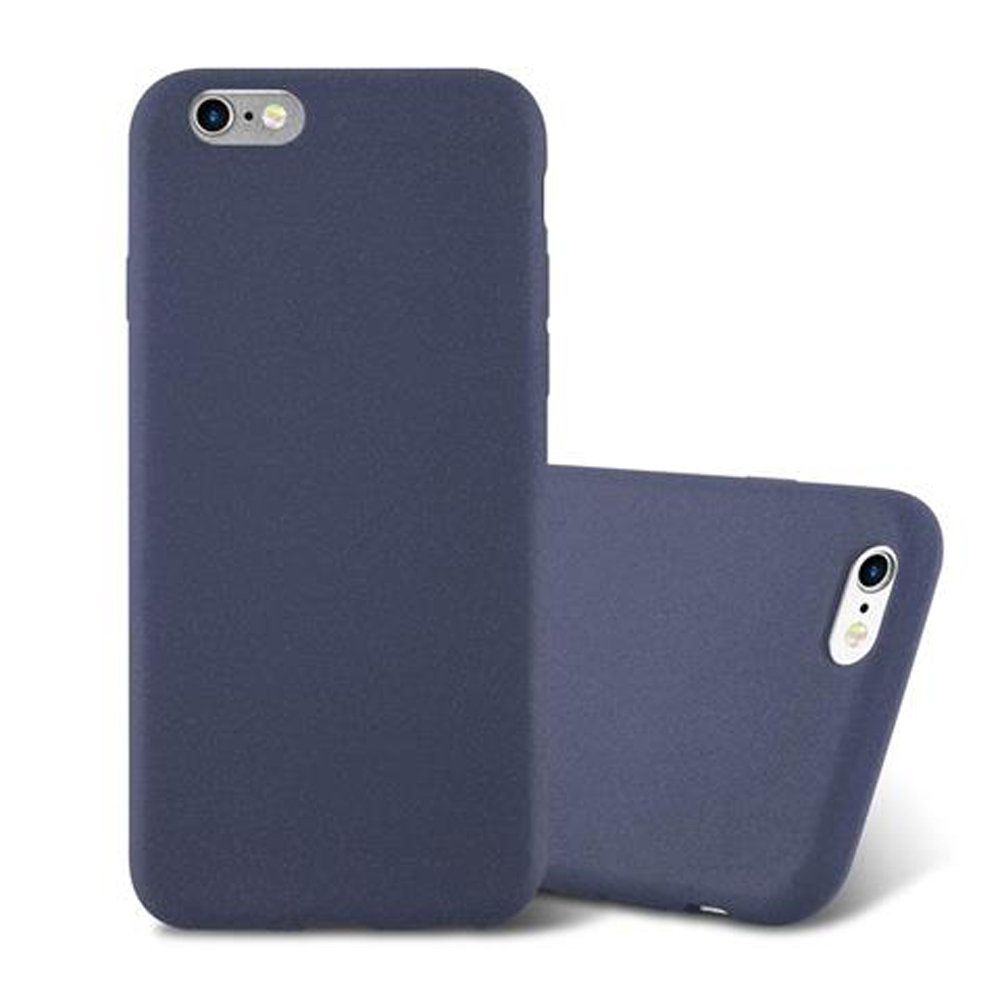 Etui Pokrowiec Do Apple iPhone 6 / 6S Obudowa w FROST CIEMNY NIEBIESKI TPU Silikon Case Cover Ochronny Plecki Cadorabo