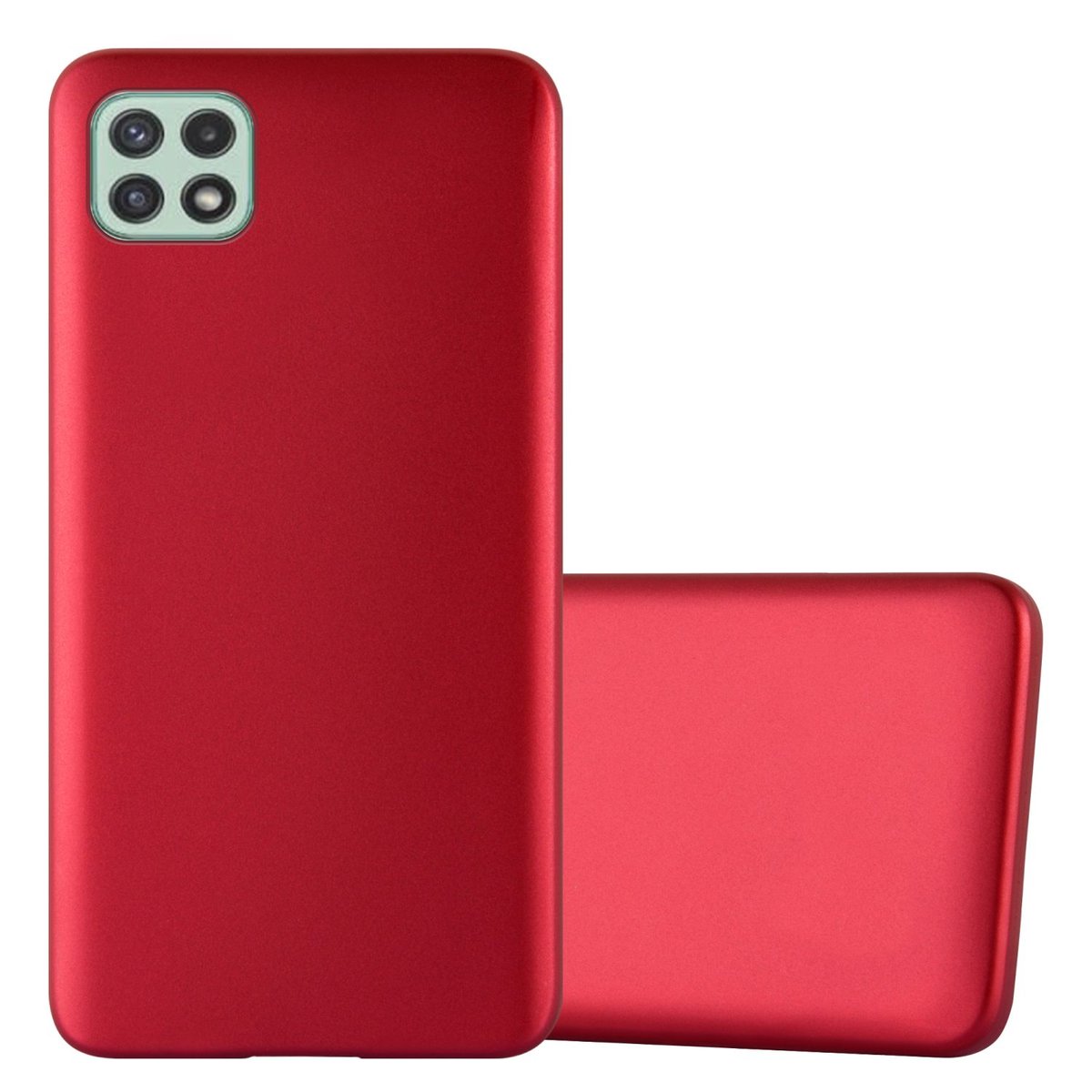 Pokrowiec Do Samsung Galaxy A22 5G w METALLIC CZERWONY Etui TPU Silikon Obudowa Ochronny Case Cover Cadorabo