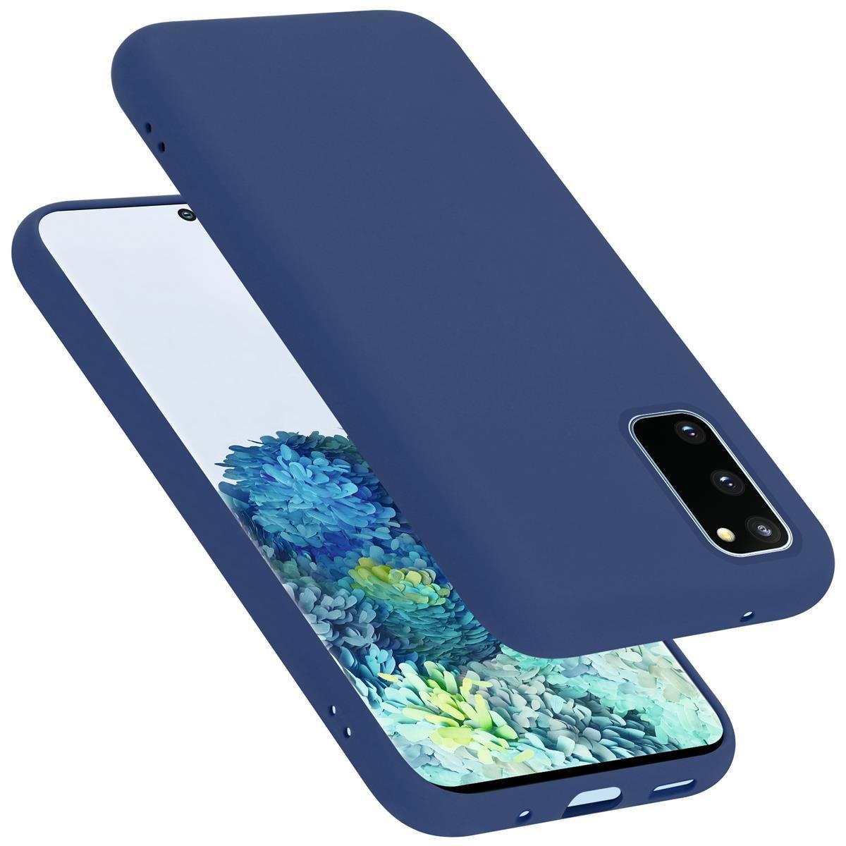 Pokrowiec Do Samsung Galaxy S20 FE Etui w LIQUID NIEBIESKI TPU Silikon Case Cover Obudowa Ochronny Cadorabo