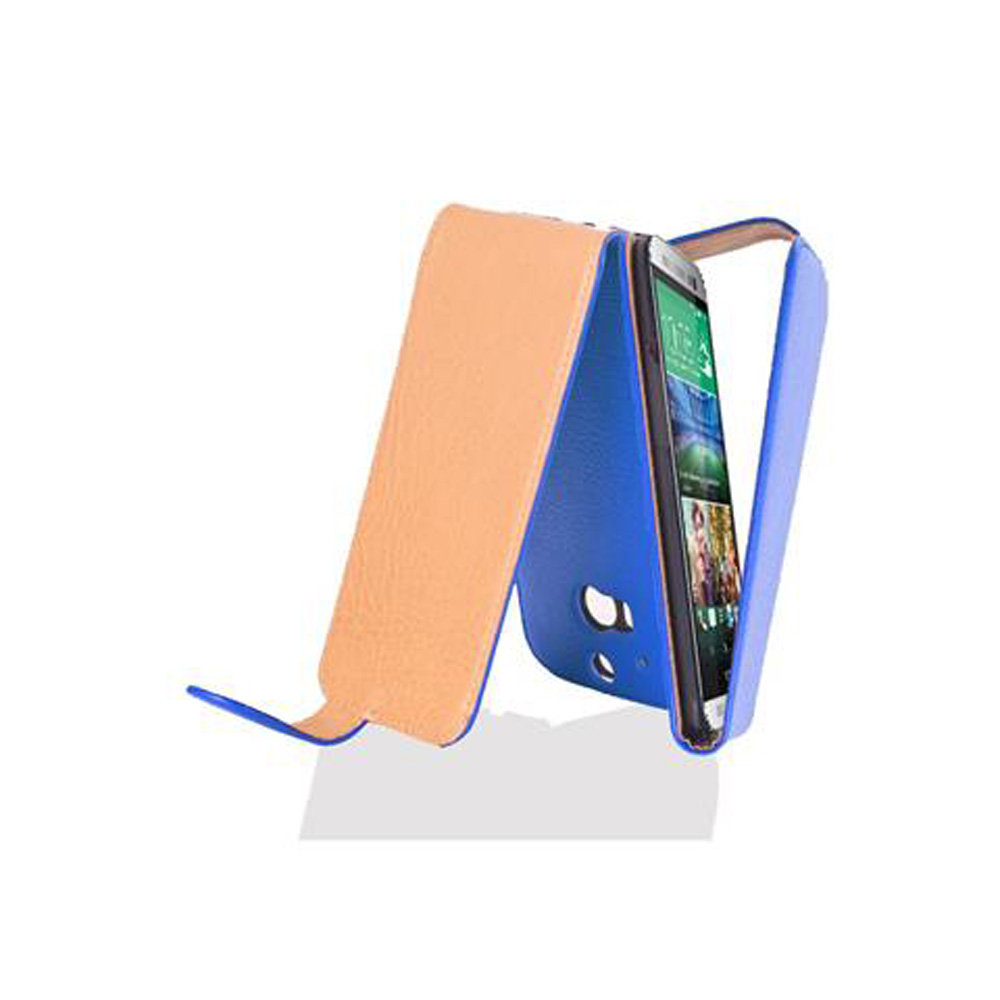 Cadorabo HTC One M8 (2. generacji) etui z klapką firmy cadorabo  pokrowiec etui ze sztucznej skóry do HTC one M8 (2. generacji) Case Cover pokrowiec ochronny na telefon komórkowy etui kieszeń, królewski błękit