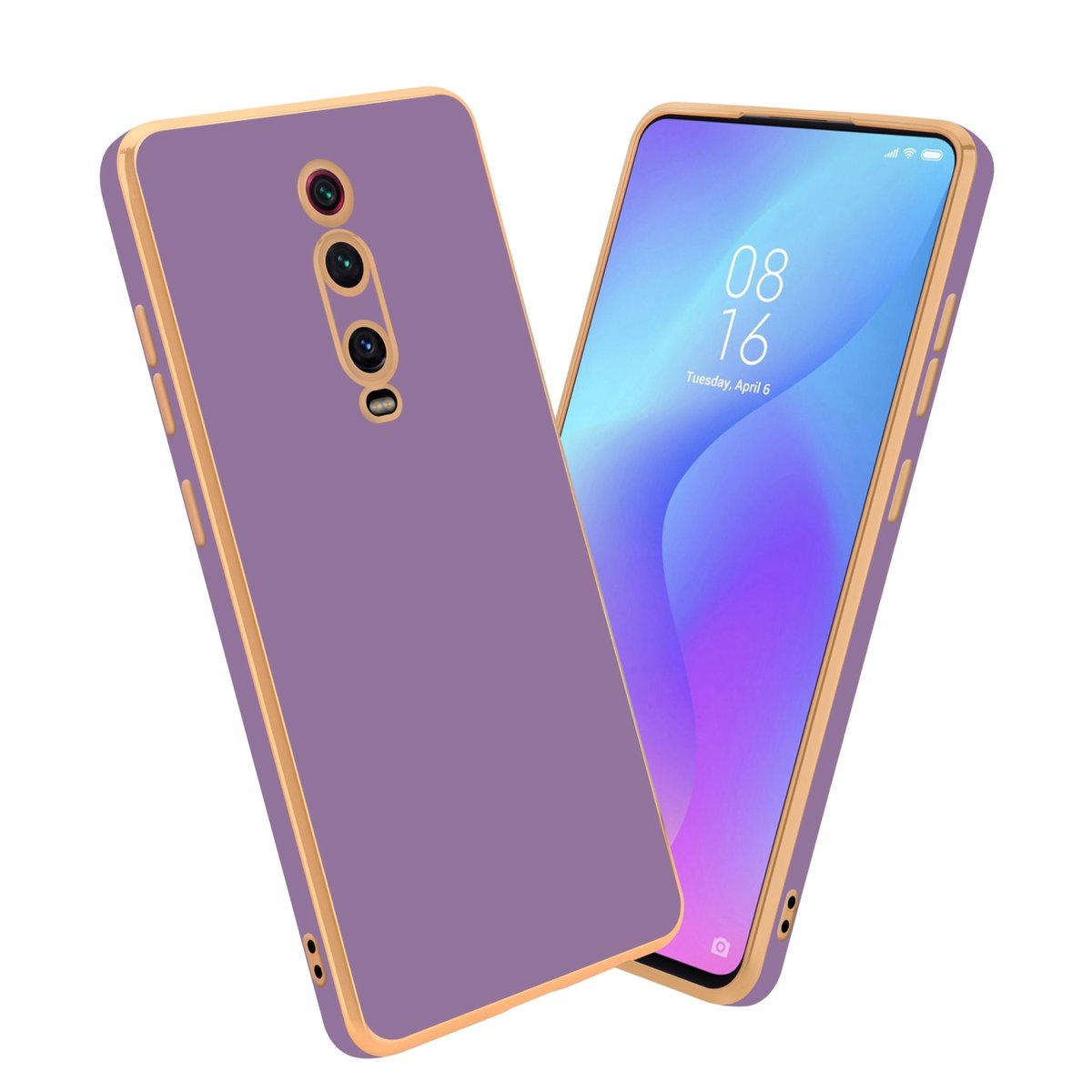 Pokrowiec Do Xiaomi Mi 9T / Mi 9T PRO / RedMi K20 / RedMi K20 PRO Etui w Glossy Purpura - Złoto TPU Silikonowe Obudowa Case Cover Cadorabo