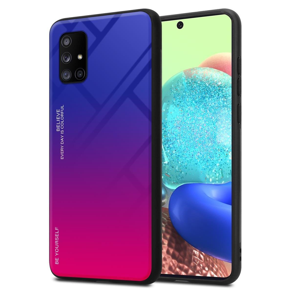 Pokrowiec Do Samsung Galaxy A71 5G Etui w FIOLETOWO - CZERWONY TPU Obudowa Case Cover Plecki Ochronny Cadorabo