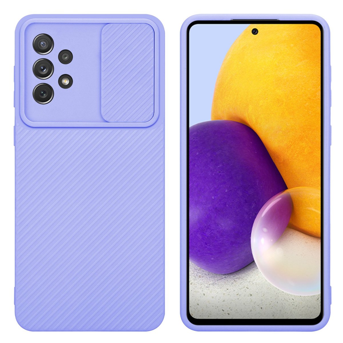 Pokrowiec Do Samsung Galaxy A72 4G / 5G Etui w Bonbon Purpura Obudowa Case Cover Ochrona kamery Cadorabo